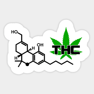 THC Molecule Sticker